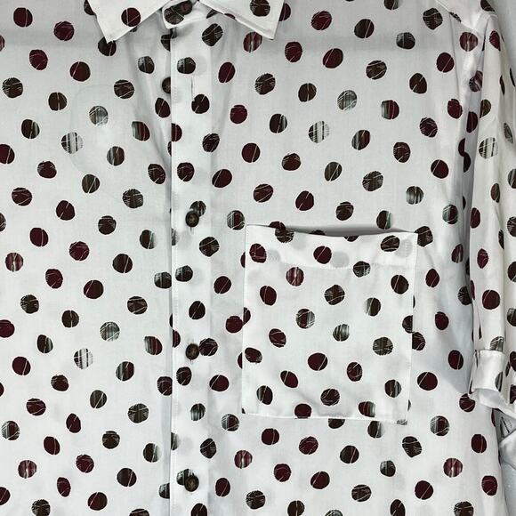 Ted Baker London Men Shorts Sleeve Button Up Collared Shirts Polka dots Size 4 M - Picture 6 of 10